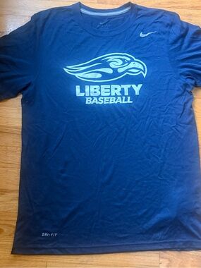 NWT size M Nike Navy Liberty Baseball Dri-FIT Crew Tee